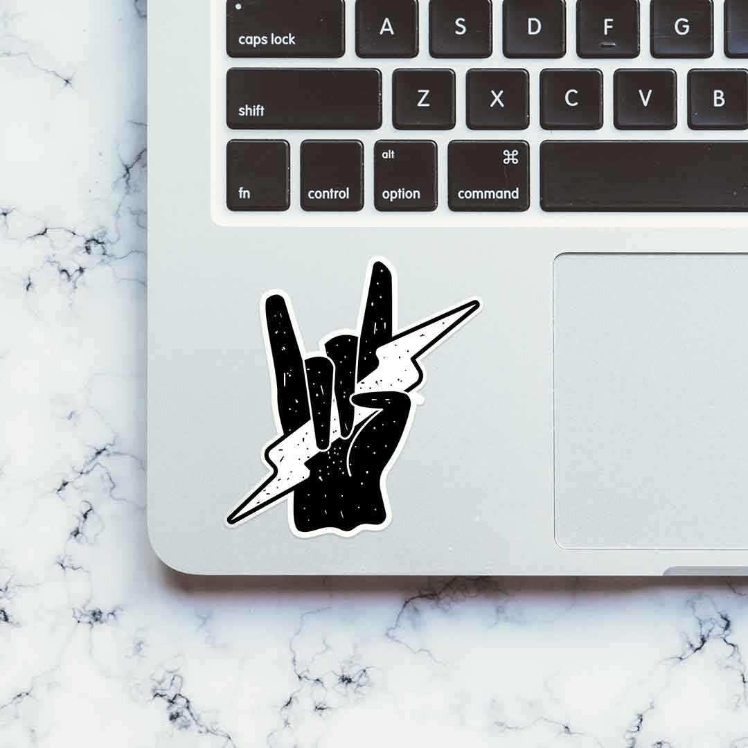 Rock on Sticker waterproof vinyl decal for laptop, bike, car & bottle