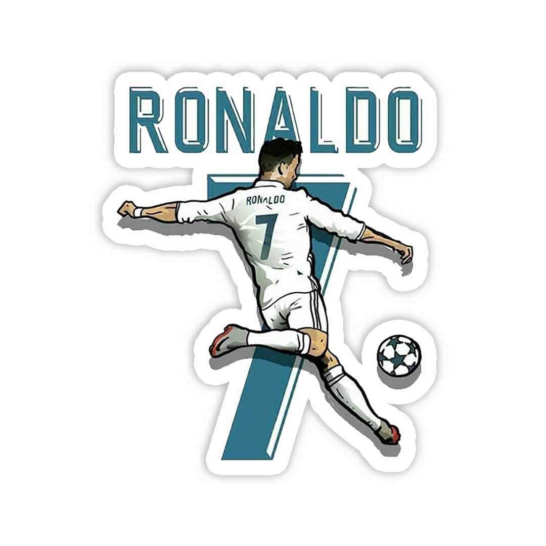 Ronaldo - GOAT Sticker waterproof vinyl decal for laptop, bike, car & bottle
