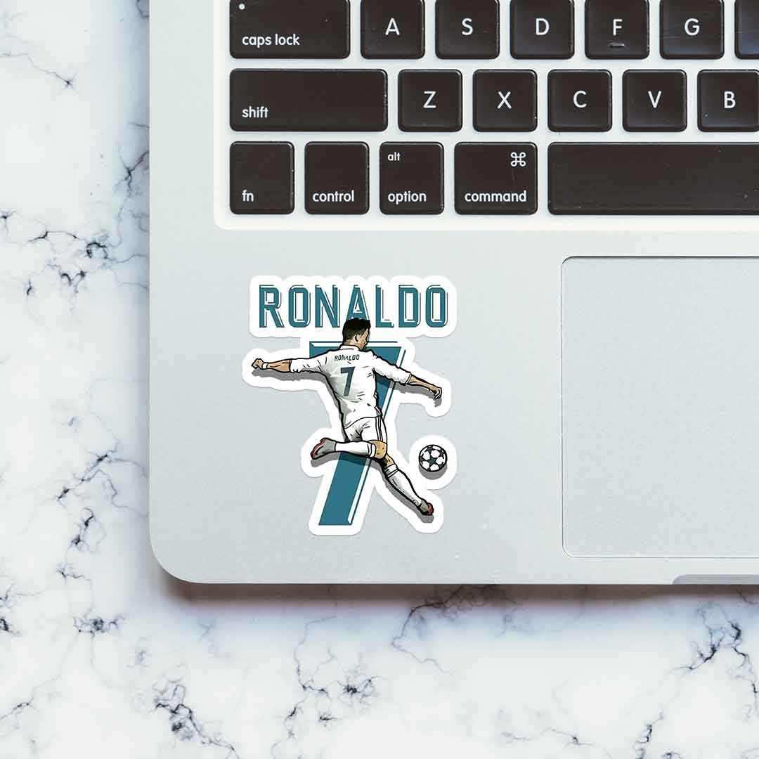 Ronaldo - GOAT Sticker waterproof vinyl decal for laptop, bike, car & bottle