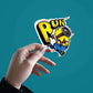 RUN!!! Sticker waterproof vinyl decal for laptop, bike, car & bottle