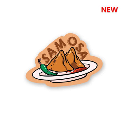 Samosa chat Sticker waterproof vinyl decal for laptop, bike, car & bottle