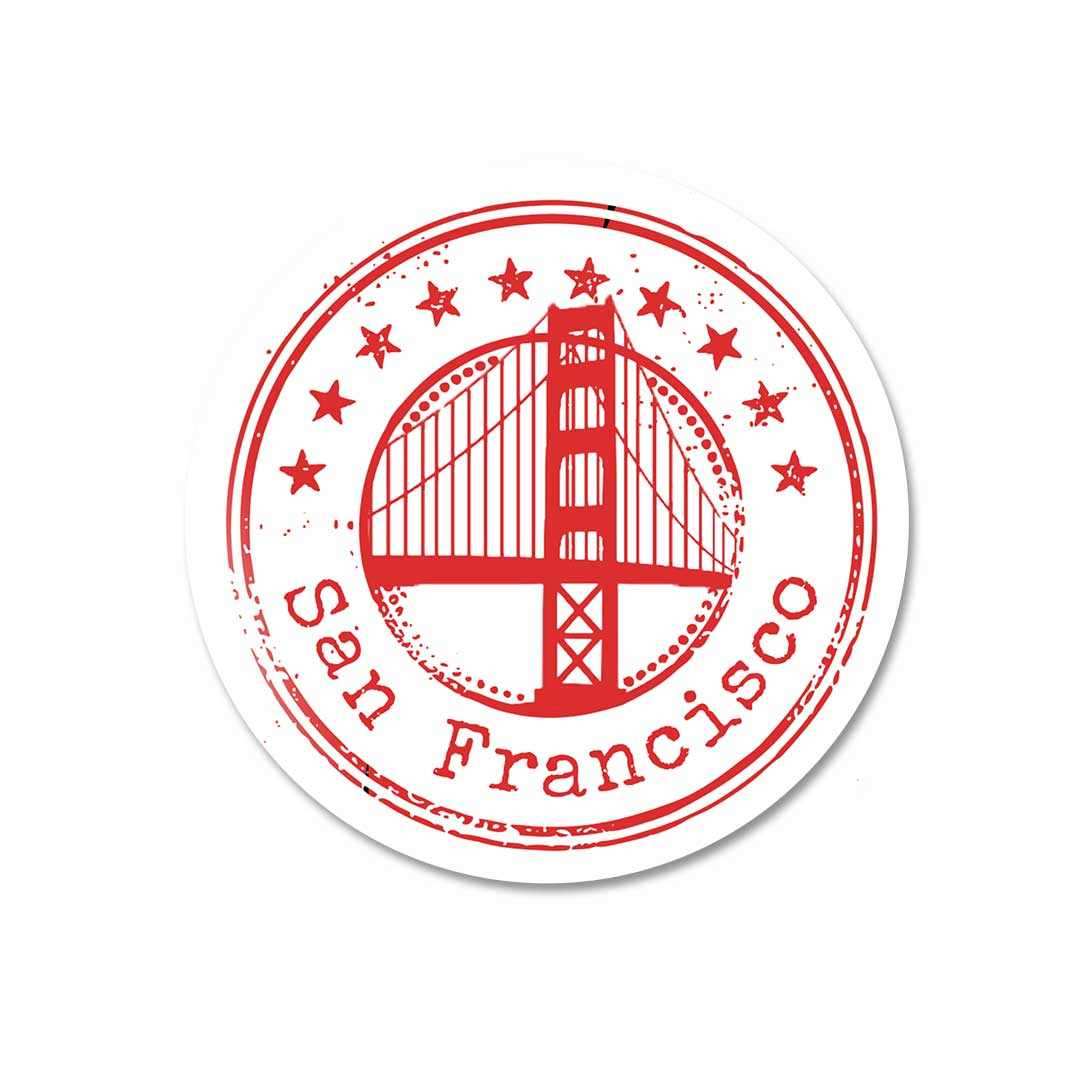 San Francisco Sticker waterproof vinyl decal for laptop, bike, car & bottle