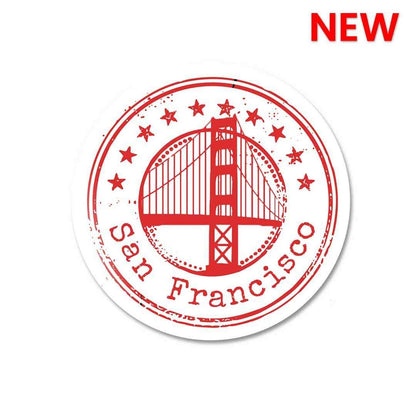 San Francisco Sticker waterproof vinyl decal for laptop, bike, car & bottle