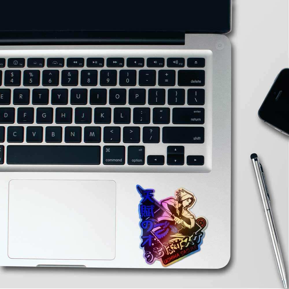 Sasuke Uchiha Holographic Stickers waterproof vinyl decal for laptop, bike, car & bottle
