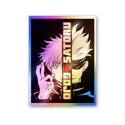 Satoru Gojo Holographic Stickers waterproof vinyl decal for laptop, bike, car & bottle