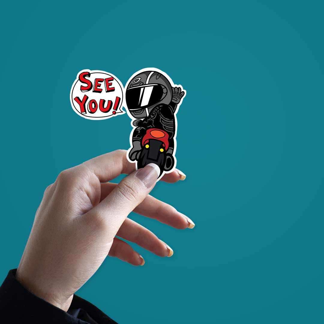See you Sticker waterproof vinyl decal for laptop, bike, car & bottle