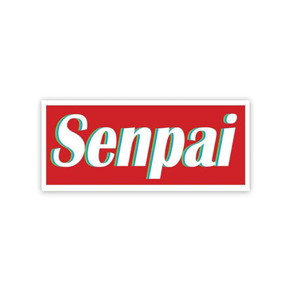Senpai Sticker waterproof vinyl decal for laptop, bike, car & bottle
