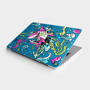 Shark in Water Laptop Skin waterproof vinyl decal for laptop, bike, car & bottle