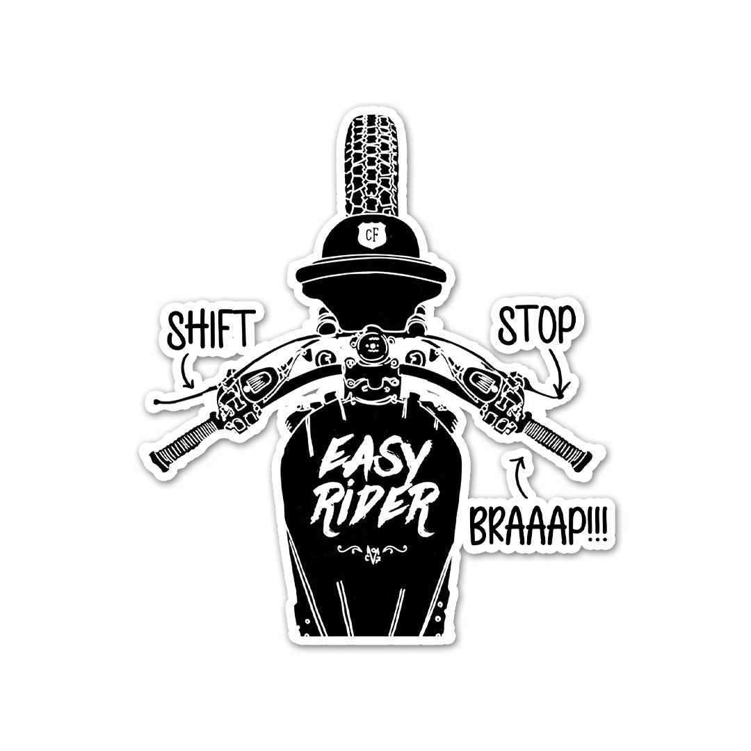 Shift Stop Braapppp Sticker waterproof vinyl decal for laptop, bike, car & bottle