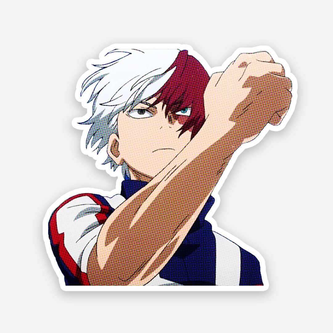Shoto Todoroki sticker waterproof vinyl decal for laptop, bike, car & bottle