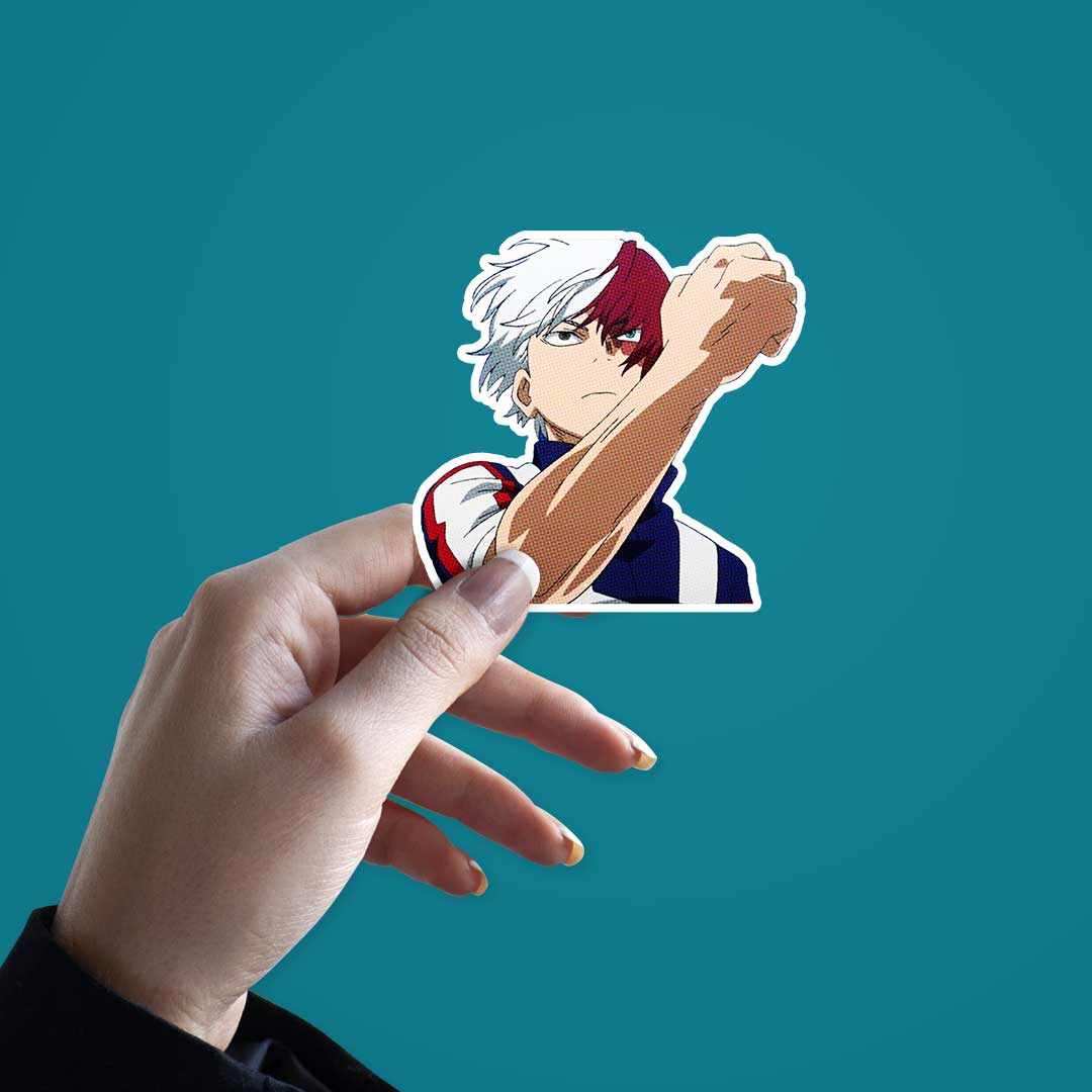 Shoto Todoroki sticker waterproof vinyl decal for laptop, bike, car & bottle