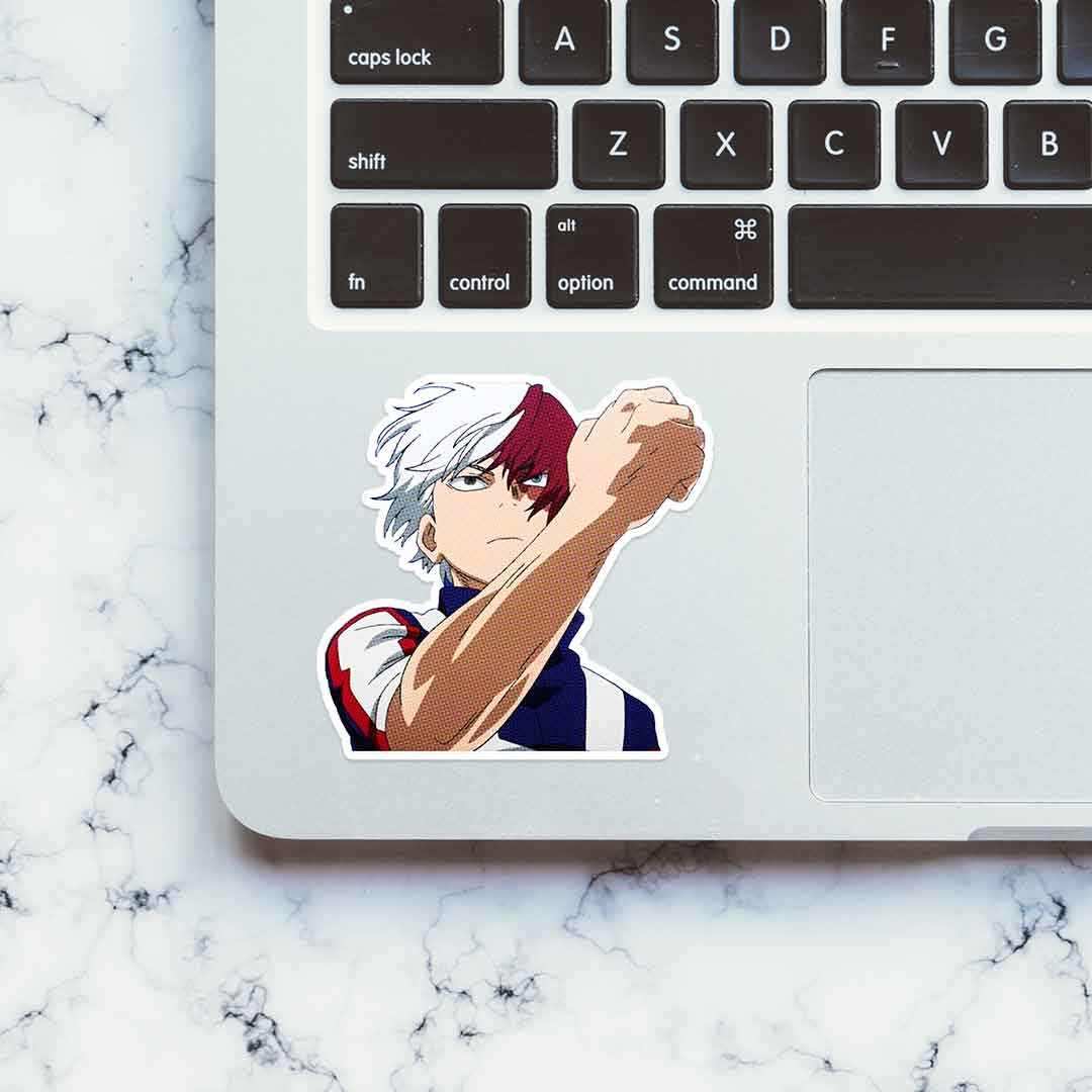 Shoto Todoroki sticker waterproof vinyl decal for laptop, bike, car & bottle