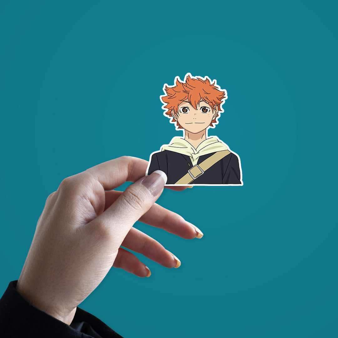 Shoyo Hinata Nerd Sticker waterproof vinyl decal for laptop, bike, car & bottle