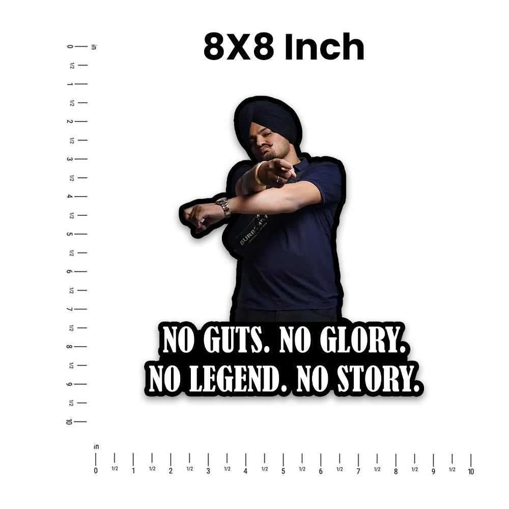 Sidhu Moosewala No Guts No Glory Bumper Sticker | STICK IT UP