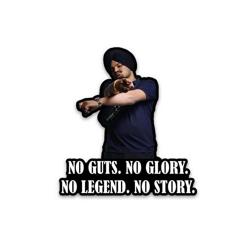 Sidhu Moosewala No Guts No Glory Bumper Sticker - STICK IT UP