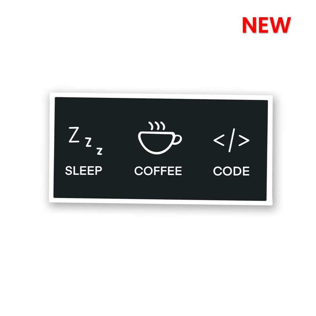 Sleep Coffee Code Sticker - Stickers | STICK IT UP
