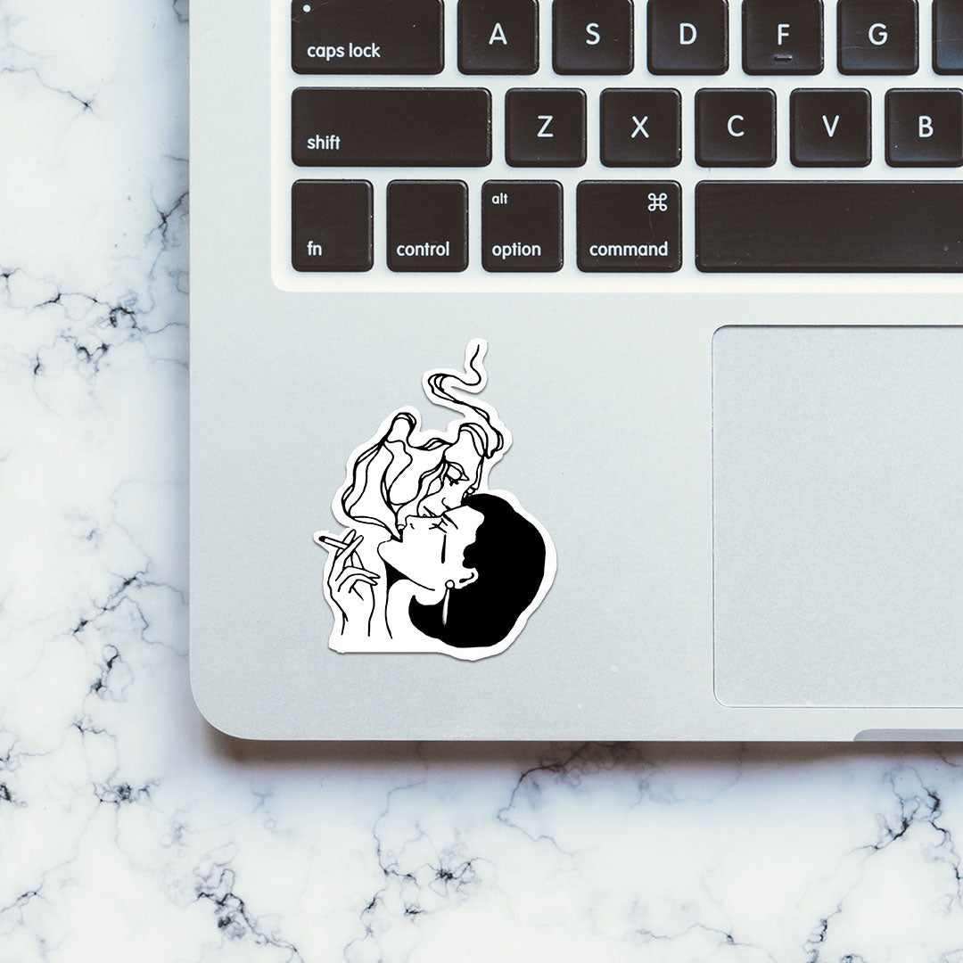Smoking Sticker waterproof vinyl decal for laptop, bike, car & bottle