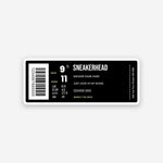Sneakerhead Barcode sticker waterproof vinyl decal for laptop, bike, car & bottle