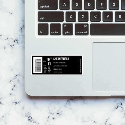 Sneakerhead Barcode sticker - STICK IT UP