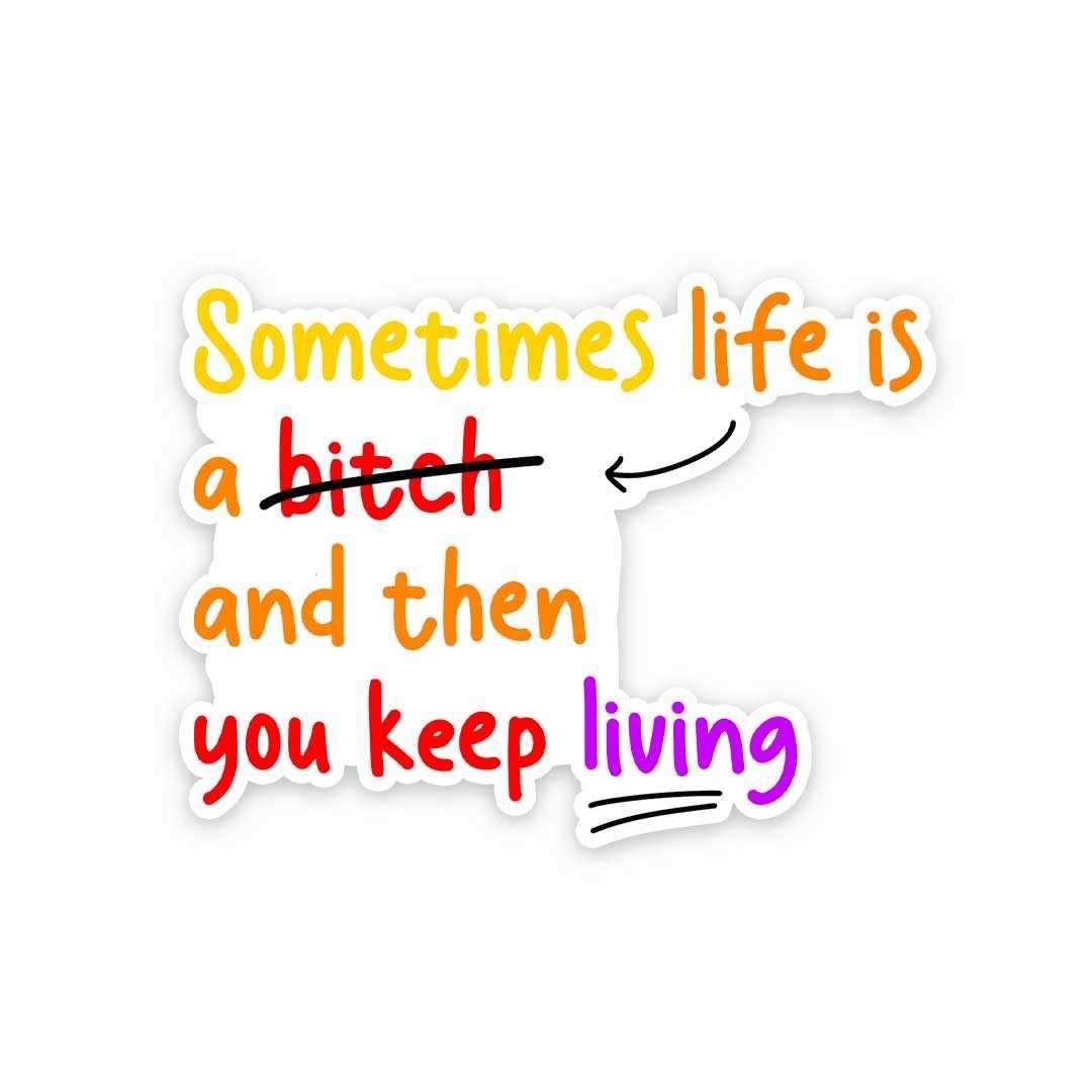 Sometime Life Is a Bitch Sticker waterproof vinyl decal for laptop, bike, car & bottle