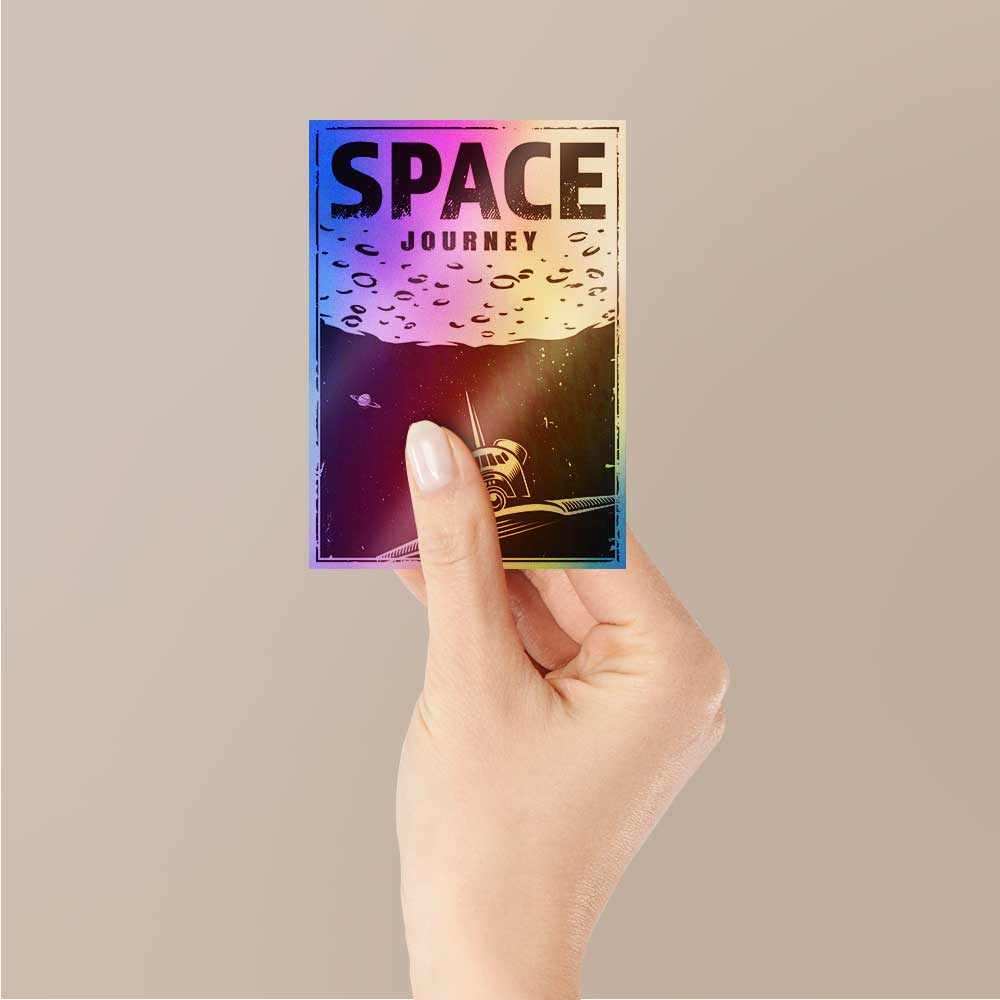 Space Journey Holographic Stickers waterproof vinyl decal for laptop, bike, car & bottle