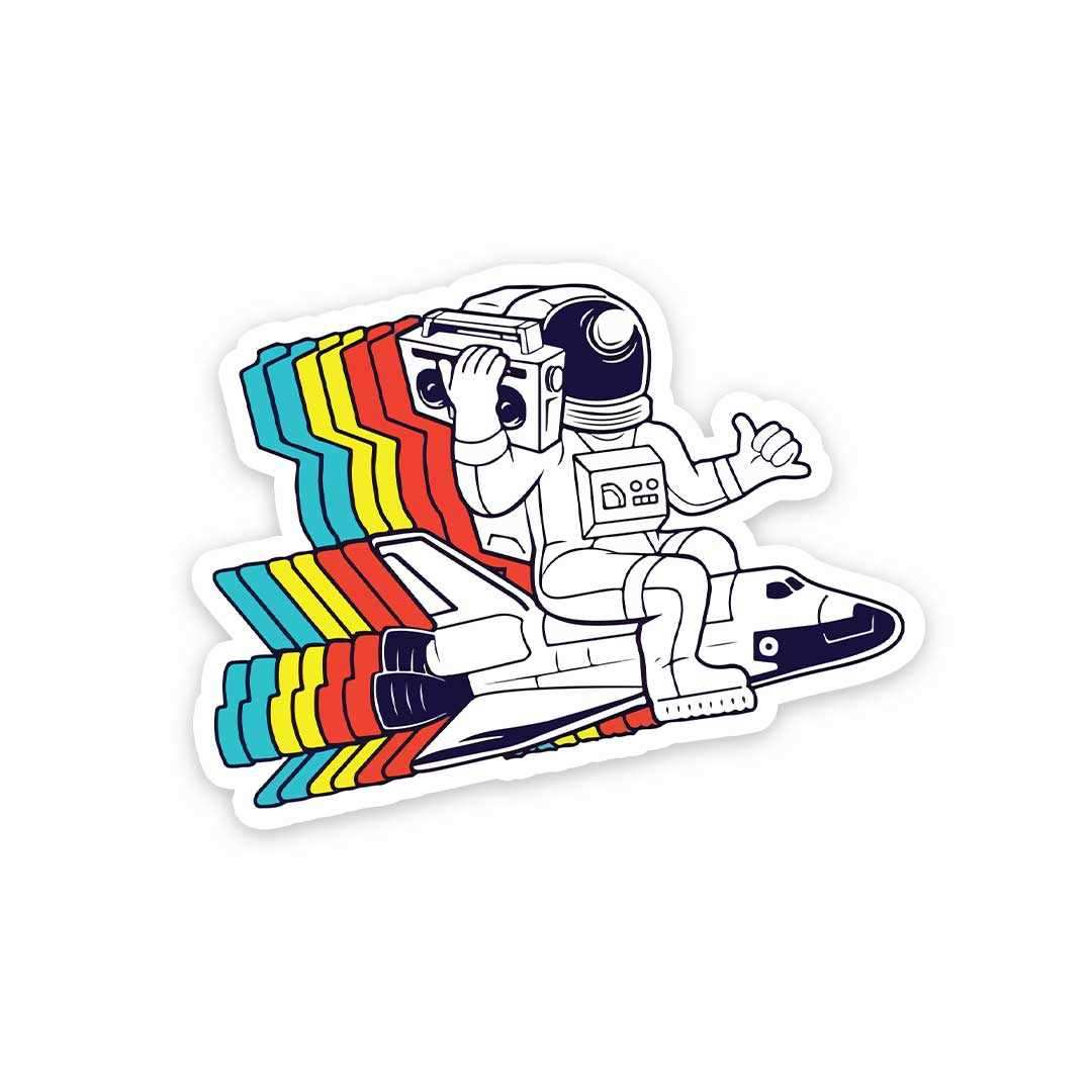 Spaceman Radio Sticker | STICK IT UP