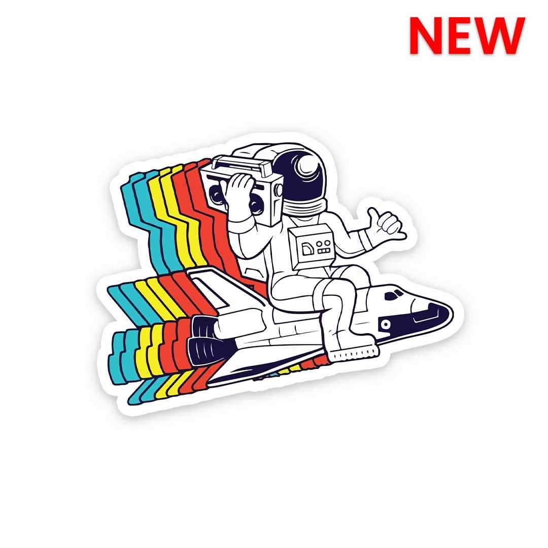 Spaceman Radio Sticker - Stickers | STICK IT UP