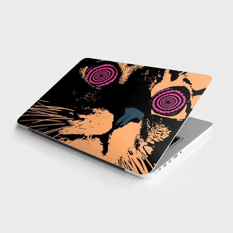 Spiral Cat Eyes Laptop Skin waterproof vinyl decal for laptop, bike, car & bottle