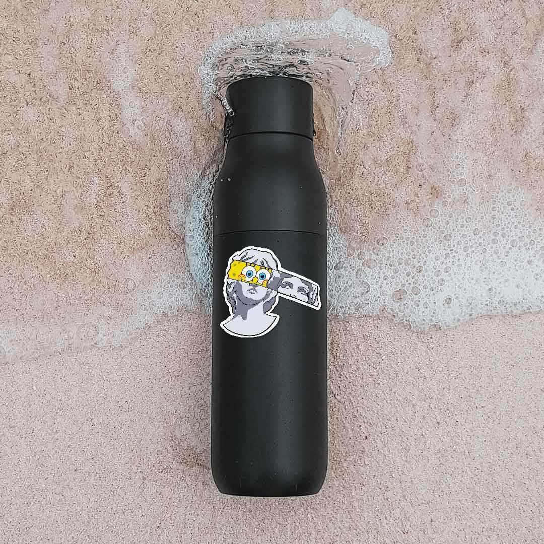 Spongebob Greek God Sticker waterproof vinyl decal for laptop, bike, car & bottle