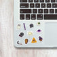 Spooky Mini Stickers Sheet waterproof vinyl decal for laptop, bike, car & bottle
