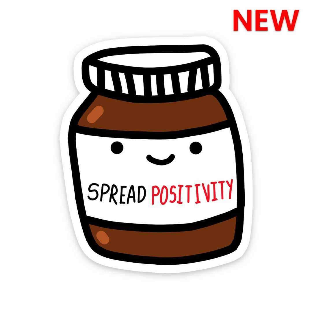 Spread Positivity Sticker waterproof vinyl decal for laptop, bike, car & bottle