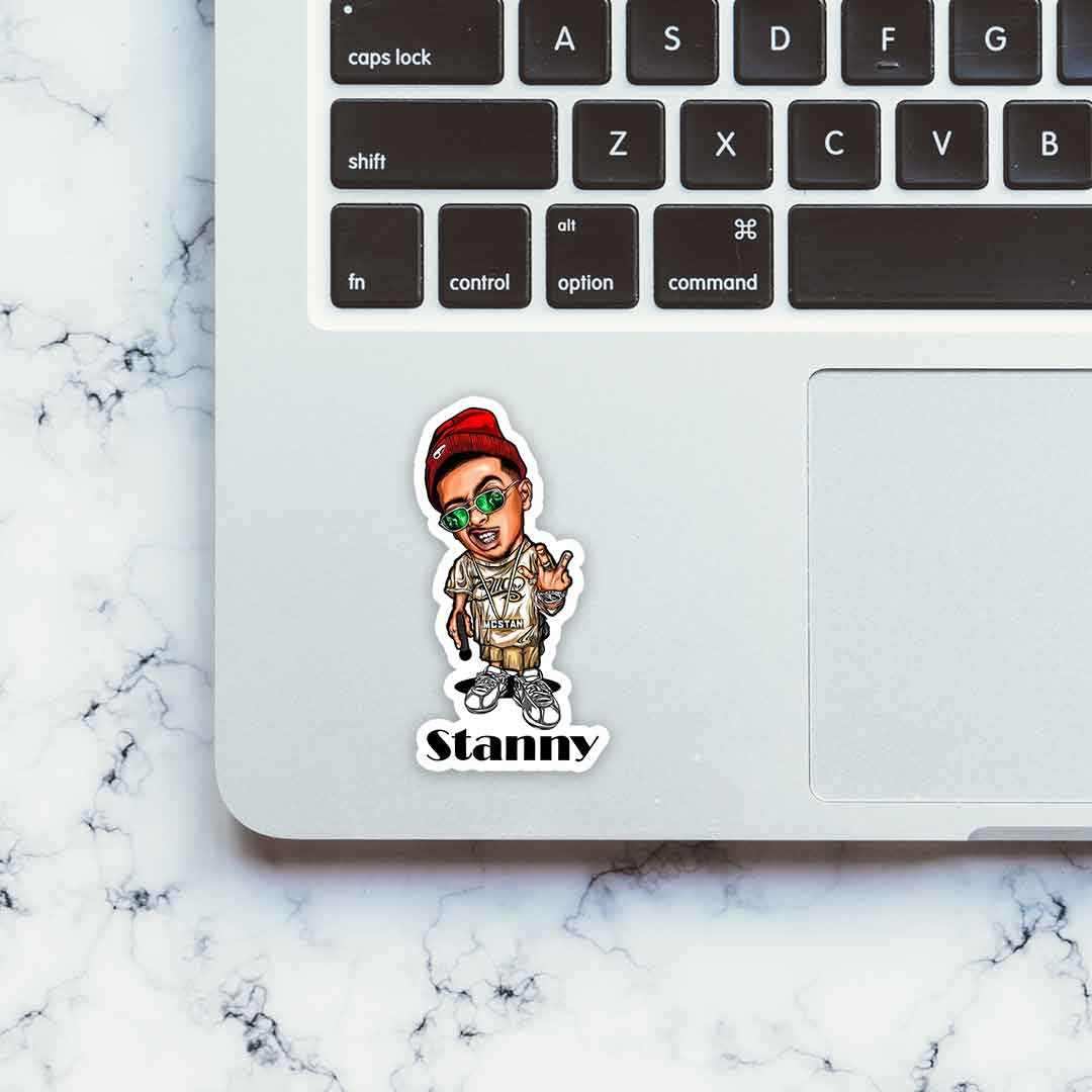 Stanny Sticker waterproof vinyl decal for laptop, bike, car & bottle
