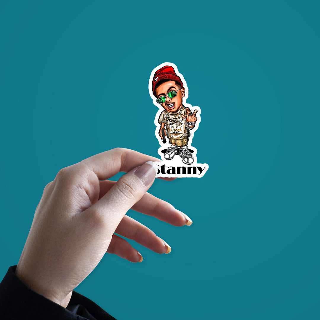 Stanny Sticker waterproof vinyl decal for laptop, bike, car & bottle