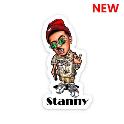 Stanny Sticker waterproof vinyl decal for laptop, bike, car & bottle