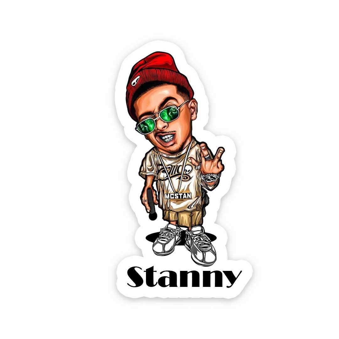 Stanny Sticker waterproof vinyl decal for laptop, bike, car & bottle