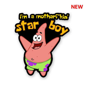 STAR - BOY Sticker waterproof vinyl decal for laptop, bike, car & bottle
