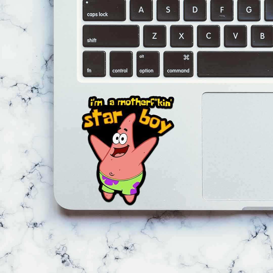 STAR - BOY Sticker waterproof vinyl decal for laptop, bike, car & bottle