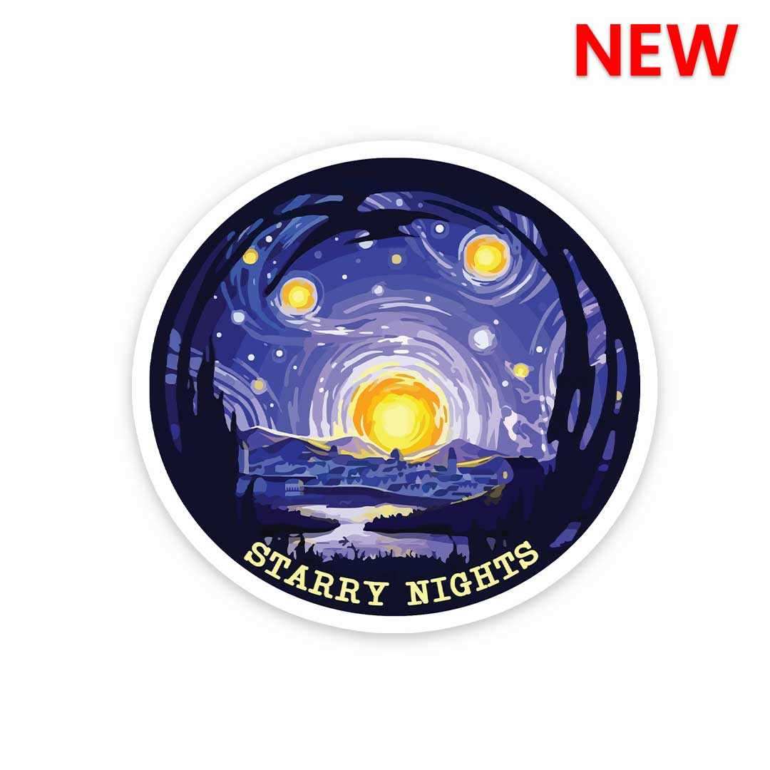 Starry Night Sticker - Stickers | STICK IT UP