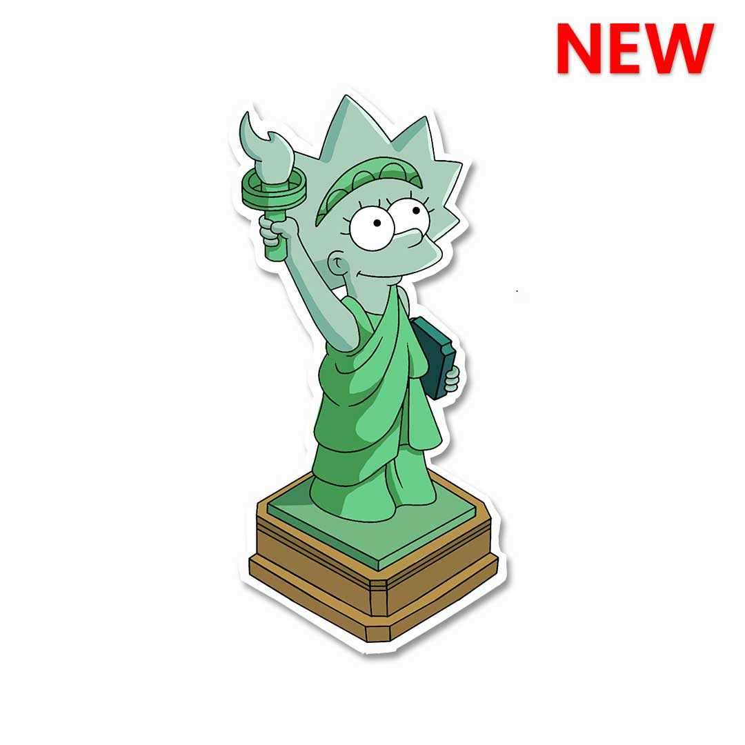 Statue of libertylisa Sticker waterproof vinyl decal for laptop, bike, car & bottle