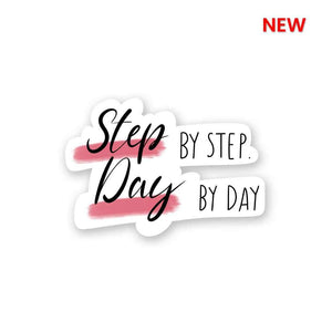 Step By Step Sticker waterproof vinyl decal for laptop, bike, car & bottle