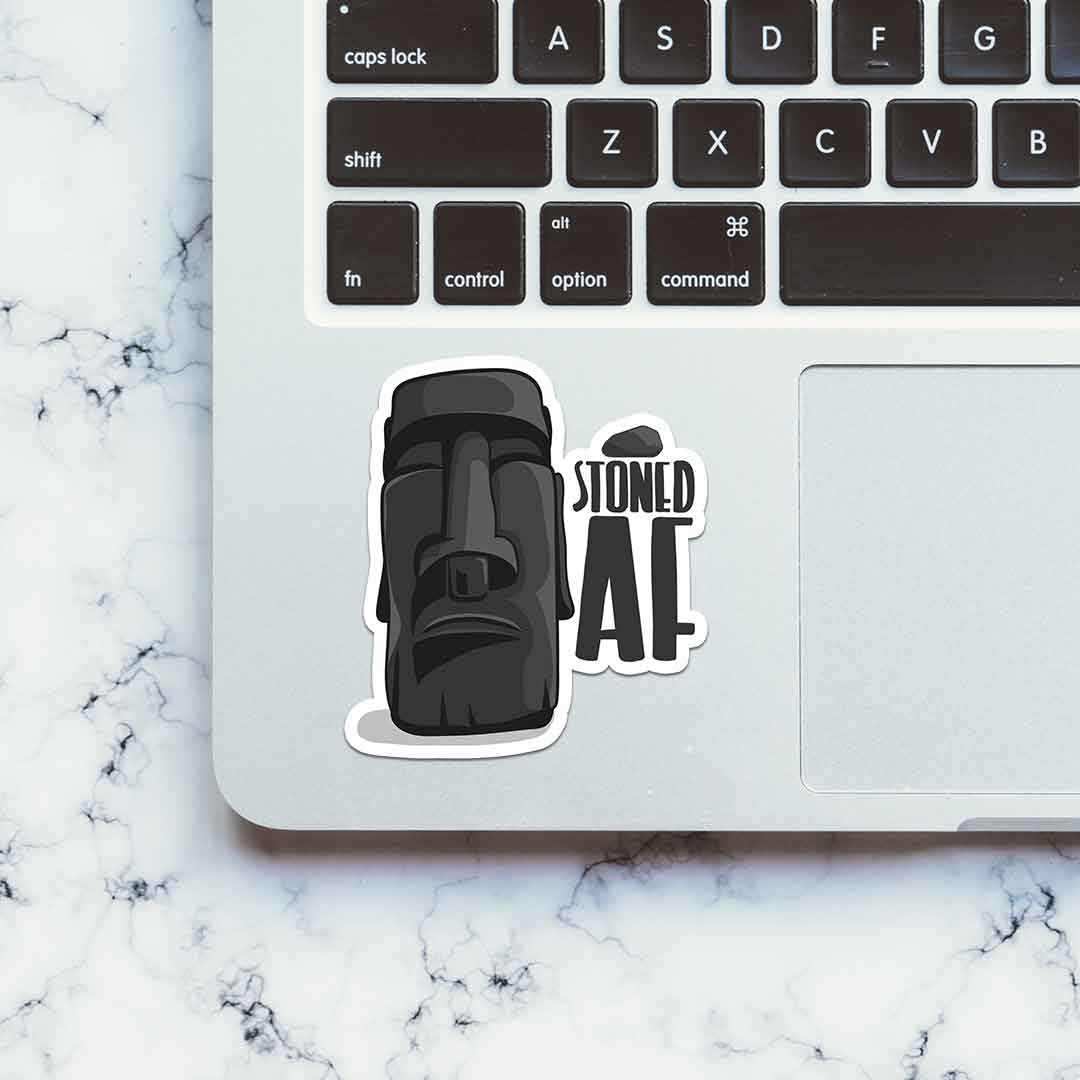 Stoned AF Sticker waterproof vinyl decal for laptop, bike, car & bottle