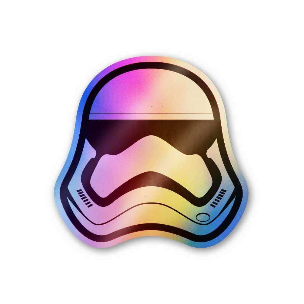 Storm trooper Holographic Stickers waterproof vinyl decal for laptop, bike, car & bottle