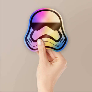 Storm trooper Holographic Stickers waterproof vinyl decal for laptop, bike, car & bottle