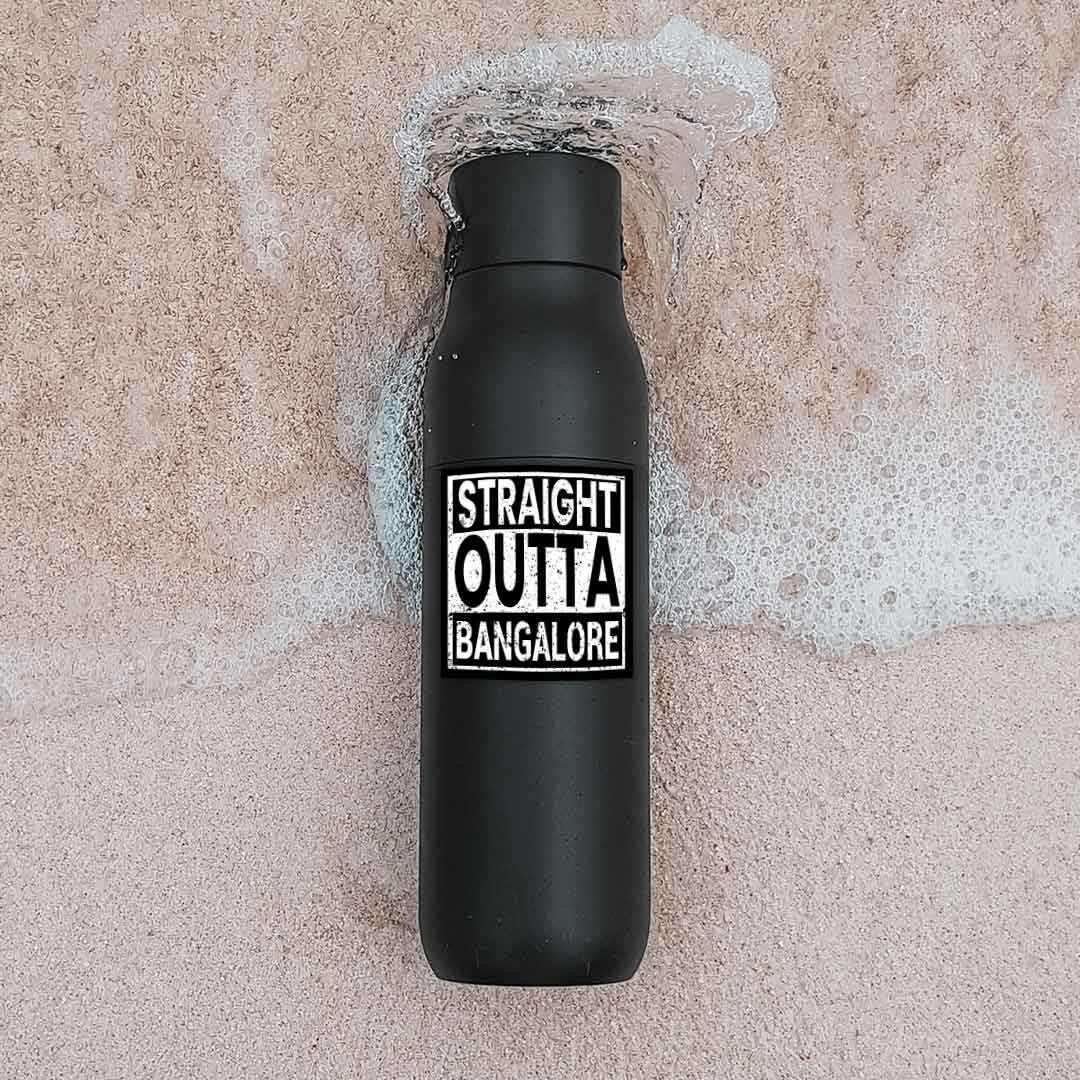 Straight Outta Bangalore Sticker waterproof vinyl decal for laptop, bike, car & bottle