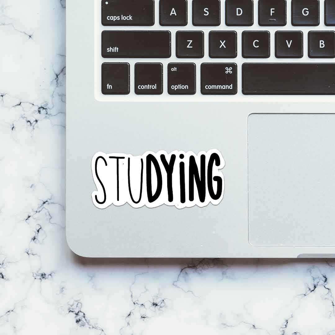 StuDYING Sticker waterproof vinyl decal for laptop, bike, car & bottle
