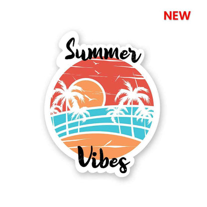 Summer Vibe Sticker waterproof vinyl decal for laptop, bike, car & bottle