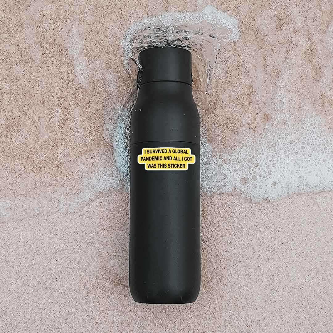 Survived the pandemic Sticker waterproof vinyl decal for laptop, bike, car & bottle