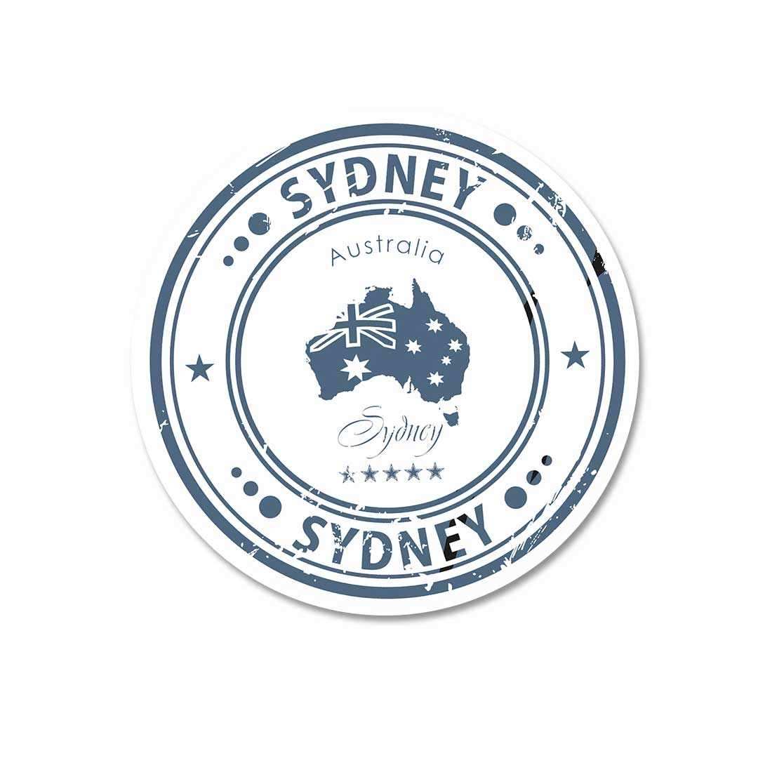 Sydney Sticker waterproof vinyl decal for laptop, bike, car & bottle