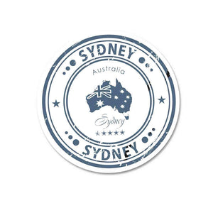 Sydney Sticker waterproof vinyl decal for laptop, bike, car & bottle