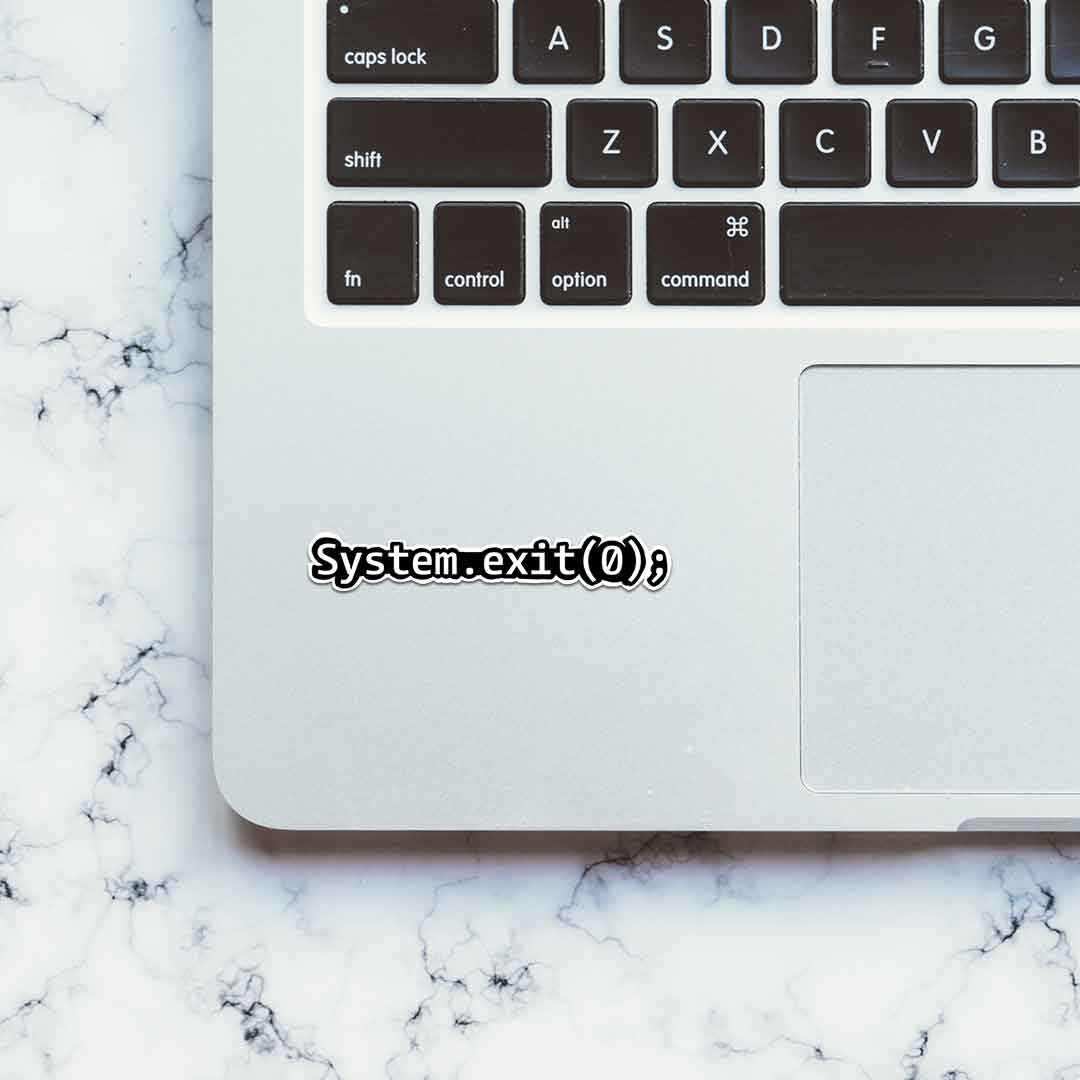 System Exit Sticker waterproof vinyl decal for laptop, bike, car & bottle